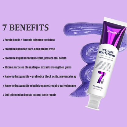 Nexisify™ 7 Pro Purple Whitening Toothpaste - Deep whitening, strong cleaning, confident smile, shining every day