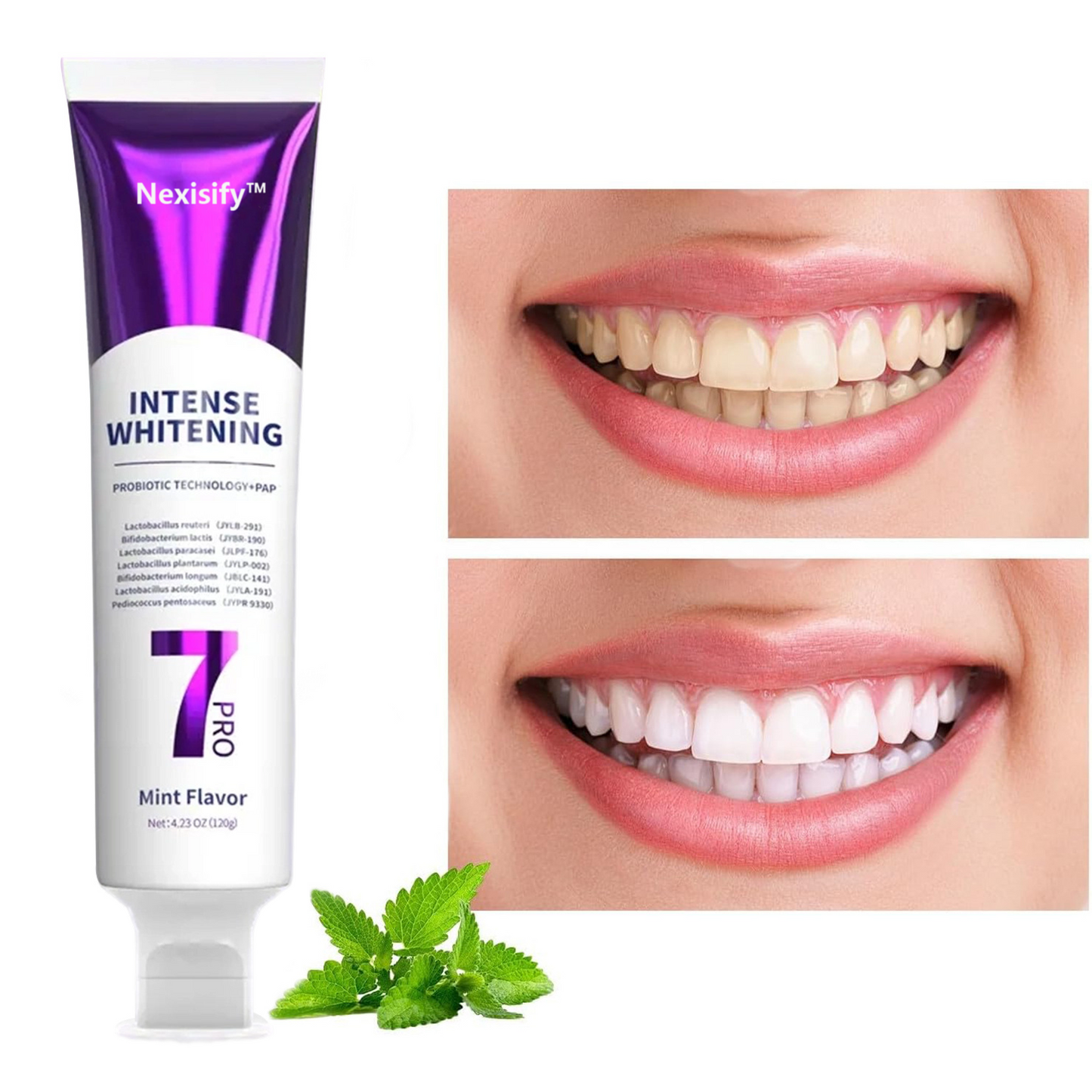 Nexisify™ 7 Pro Purple Whitening Toothpaste - Deep whitening, strong cleaning, confident smile, shining every day