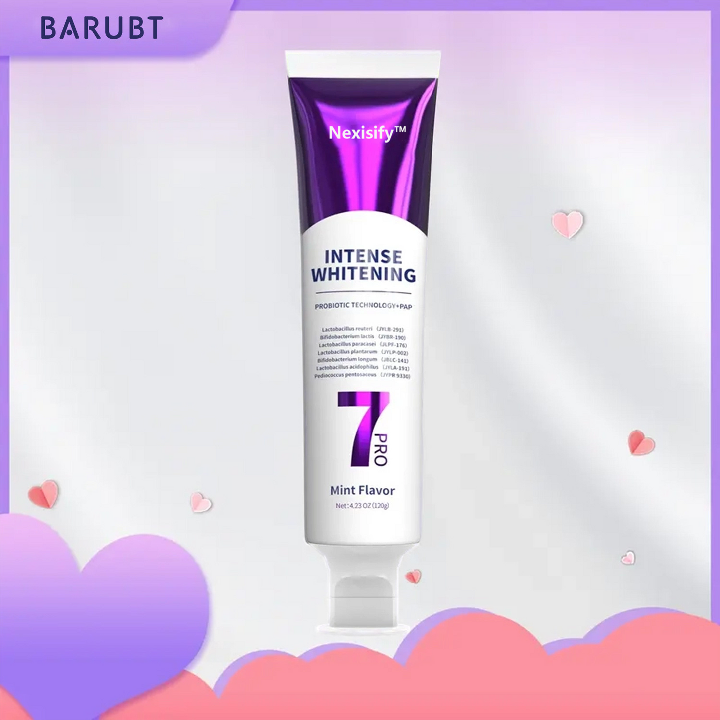 Nexisify™ 7 Pro Purple Whitening Toothpaste - Deep whitening, strong cleaning, confident smile, shining every day